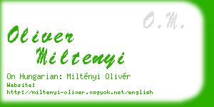 oliver miltenyi business card